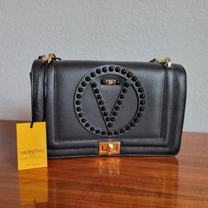 Valentino Alice Rock Black studded shoulder bag